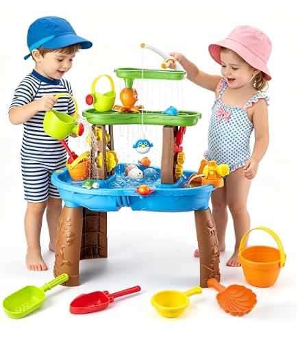Amazon.com: Hogaruly 2026 Toddler Water Table with Fishing Game